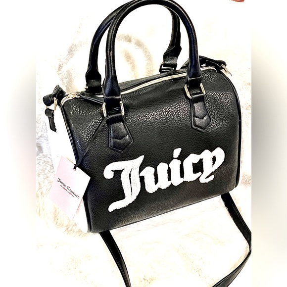 Juicy Couture Handbags - Juicy Couture Black 'Juicy' Dome Satchel Bag